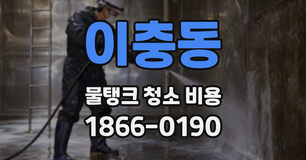 이충동 물탱크 청소 비용