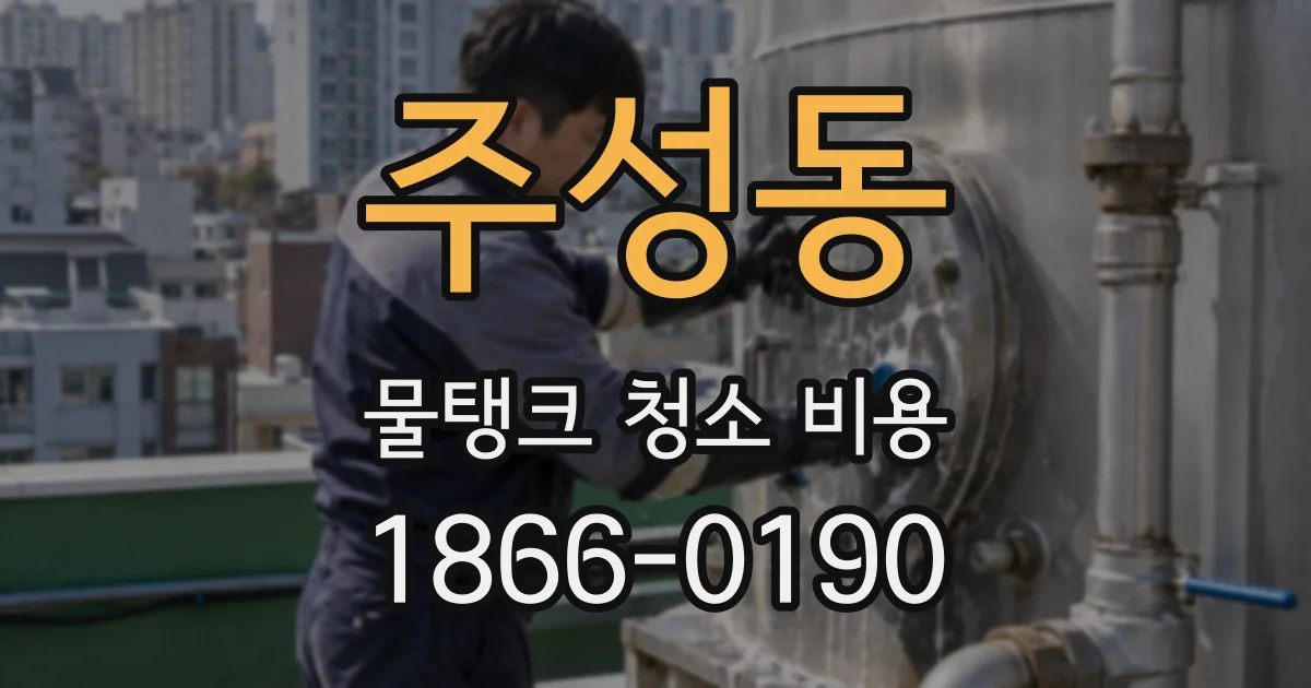 주성동 물탱크 청소 비용