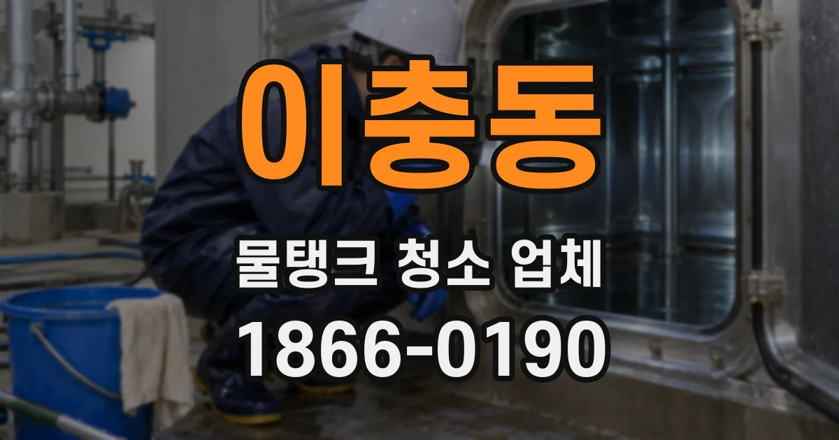 이충동 물탱크 청소 업체