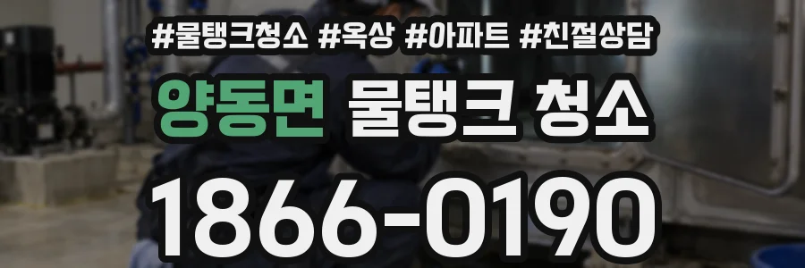 양동면 물탱크 청소