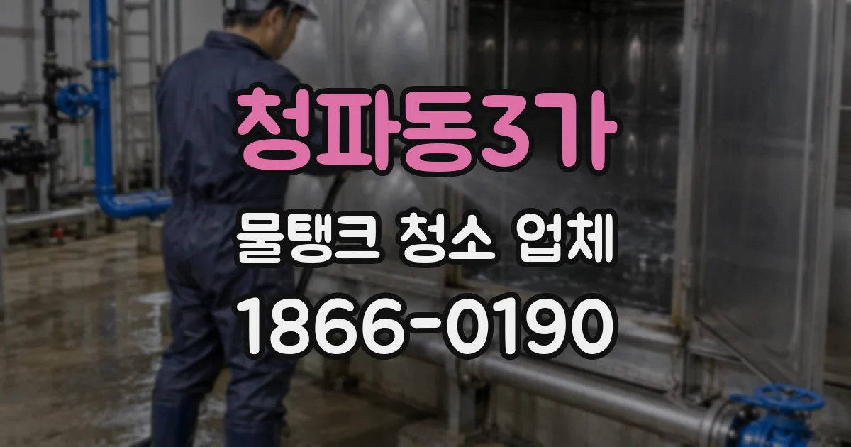 청파동3가 물탱크 청소 업체