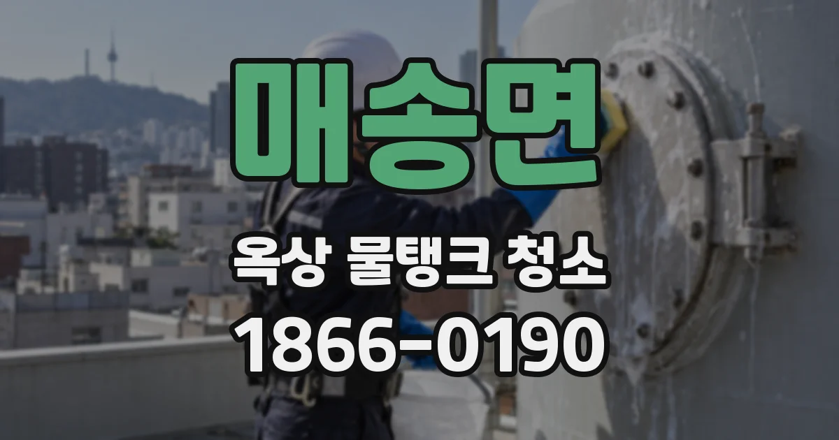 매송면 옥상 물탱크 청소