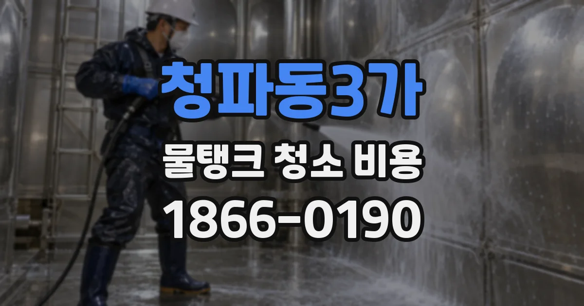 청파동3가 물탱크 청소 비용