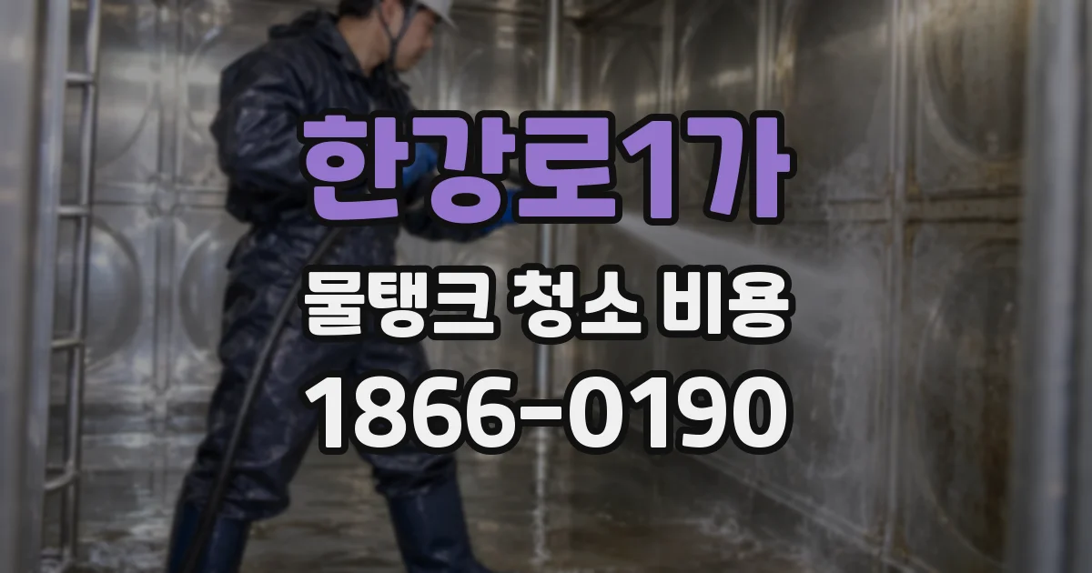 한강로1가 물탱크 청소 비용