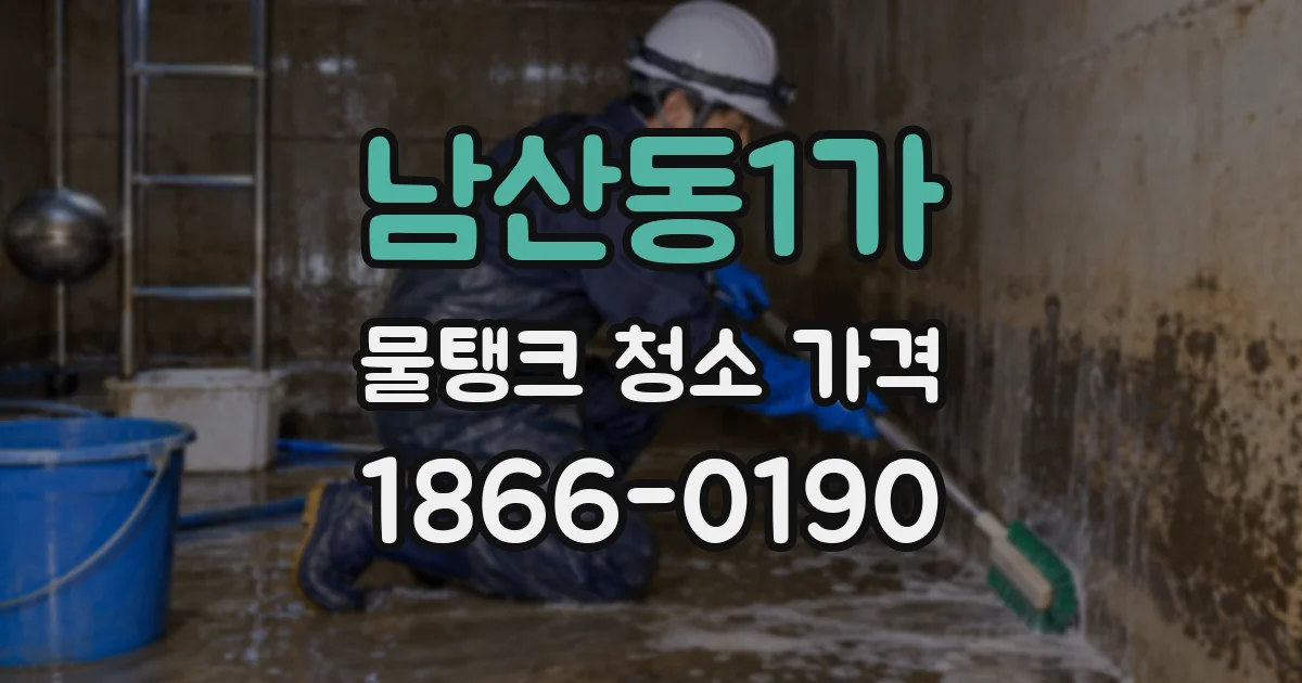 남산동1가 물탱크 청소 가격