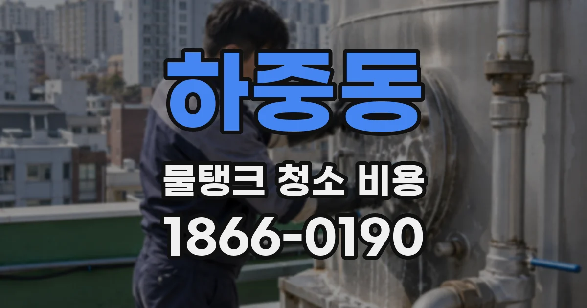 하중동 물탱크 청소 비용