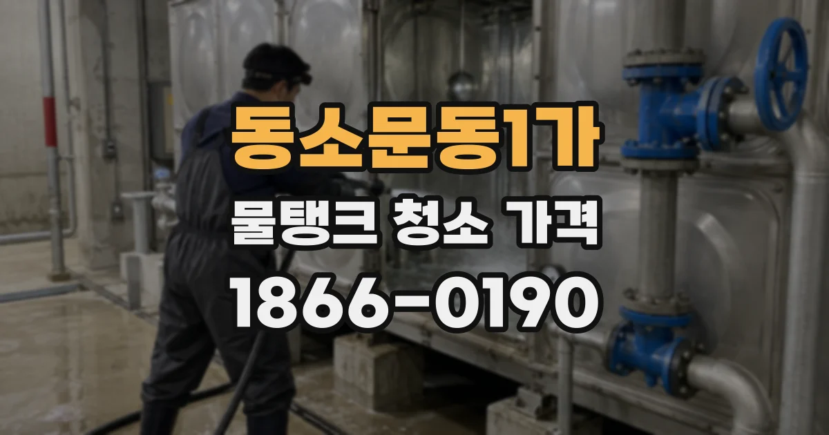 동소문동1가 물탱크 청소 가격