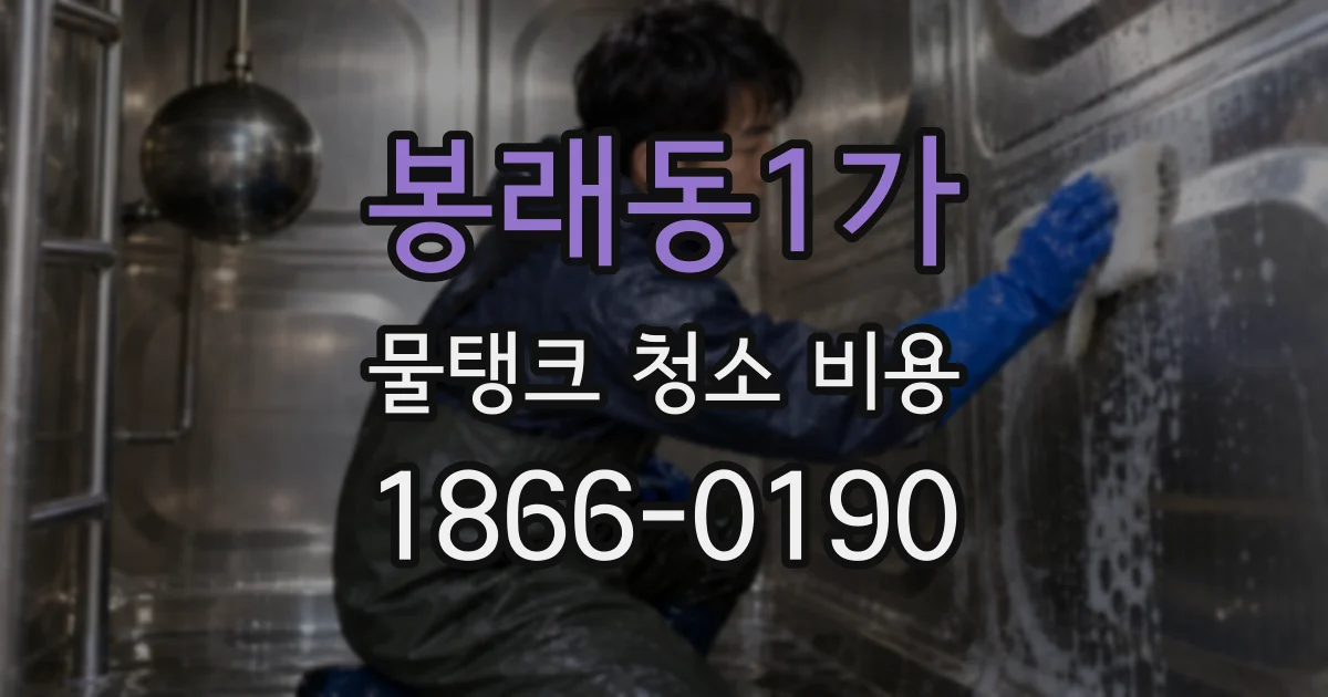 봉래동1가 물탱크 청소 비용