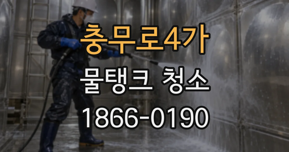 충무로4가 물탱크 청소