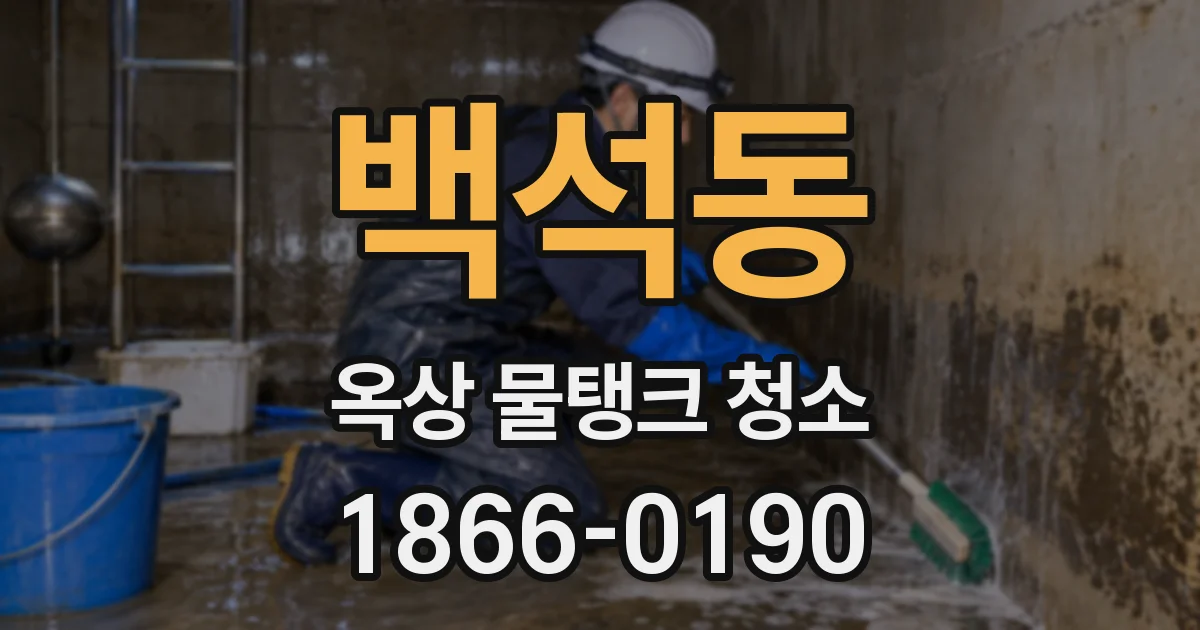 백석동 옥상 물탱크 청소