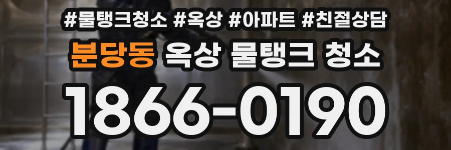 분당동 옥상 물탱크 청소