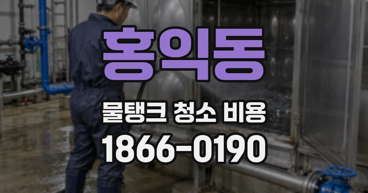 홍익동 물탱크 청소 비용