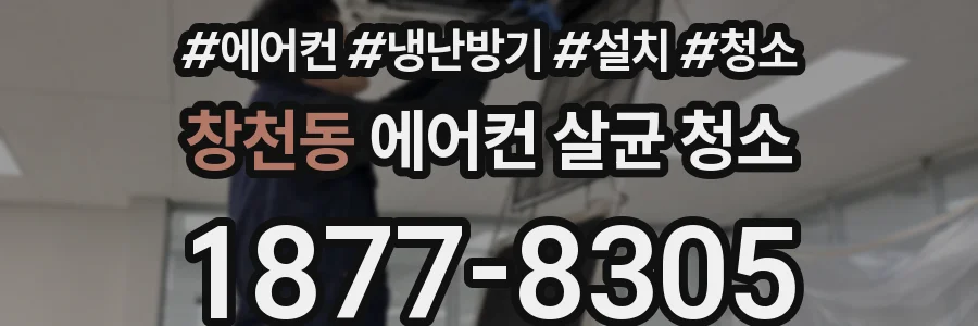 창천동 에어컨 살균 청소