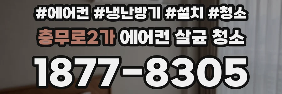 충무로2가 에어컨 살균 청소