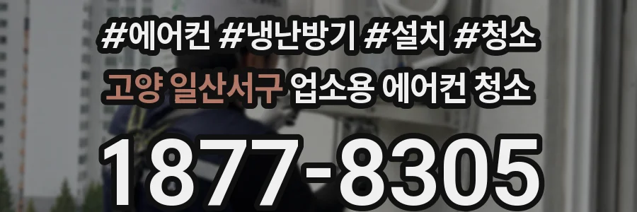 고양 일산서구 업소용 에어컨 청소