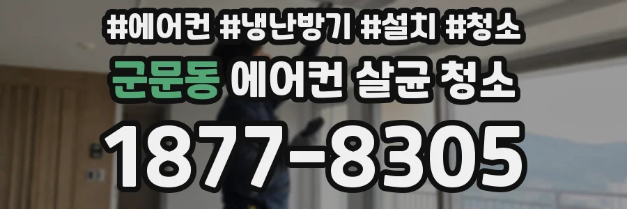군문동 에어컨 살균 청소