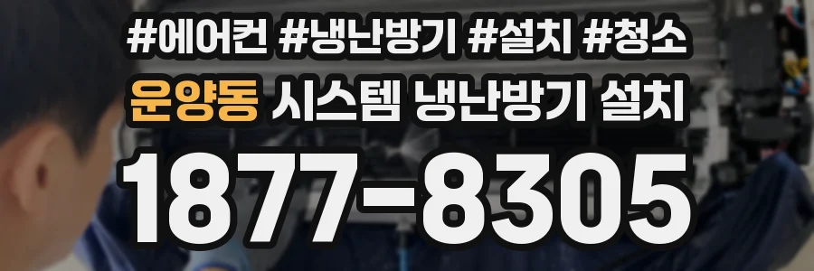 운양동 시스템 냉난방기 설치