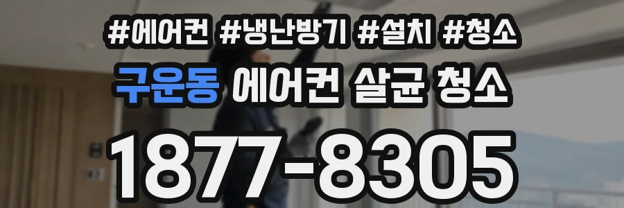구운동 에어컨 살균 청소