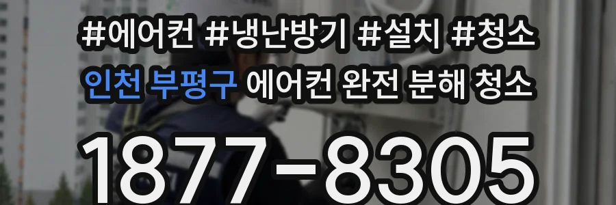 인천 부평구 에어컨 완전 분해 청소