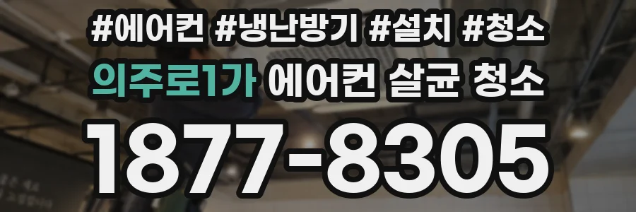 의주로1가 에어컨 살균 청소