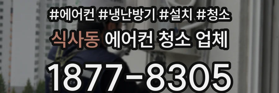 식사동 에어컨 청소 업체