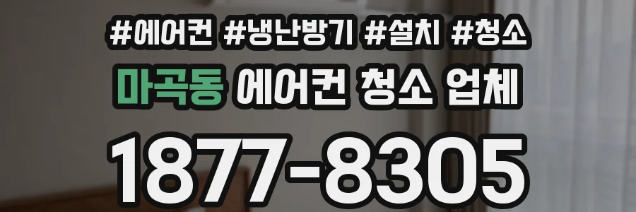 마곡동 에어컨 청소 업체