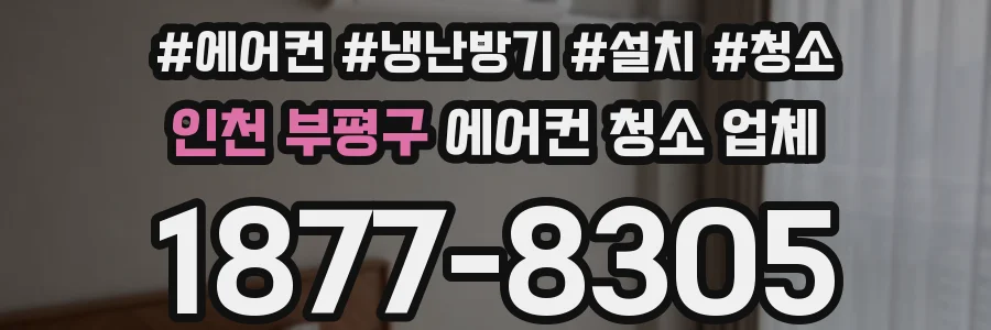 인천 부평구 에어컨 청소 업체