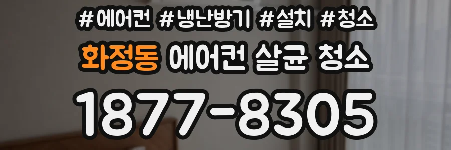 화정동 에어컨 살균 청소