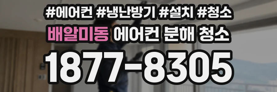 배알미동 에어컨 분해 청소