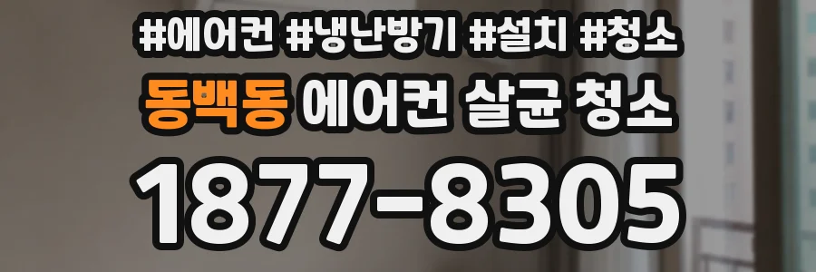 동백동 에어컨 살균 청소