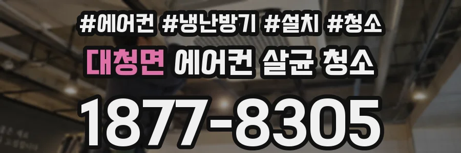 대청면 에어컨 살균 청소