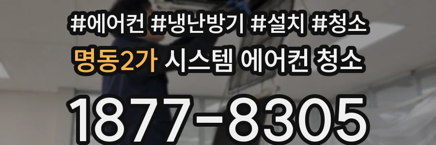 명동2가 시스템 에어컨 청소