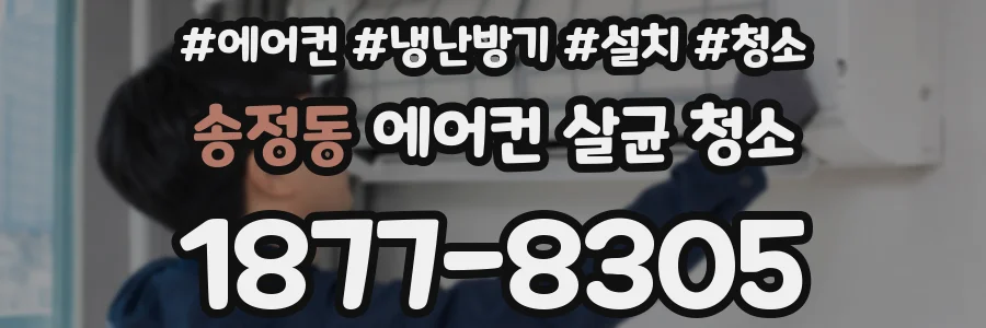 송정동 에어컨 살균 청소