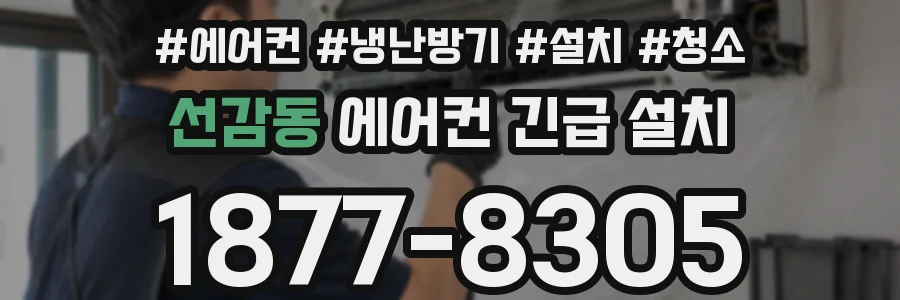 선감동 에어컨 긴급 설치