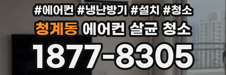 청계동 에어컨 살균 청소
