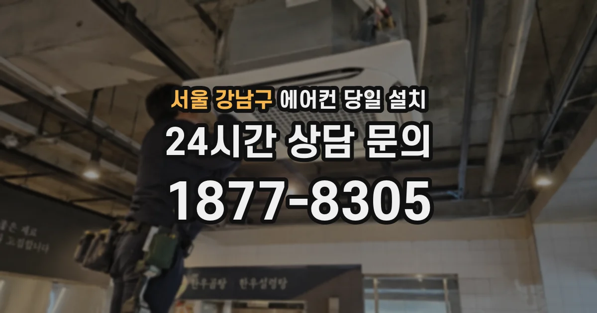 서울 강남구 에어컨 당일 설치