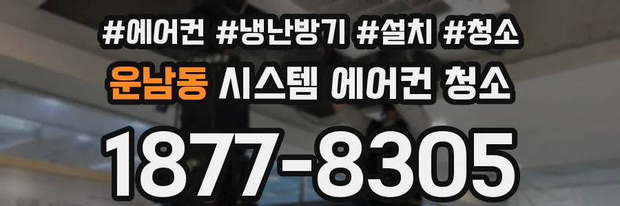 운남동 시스템 에어컨 청소