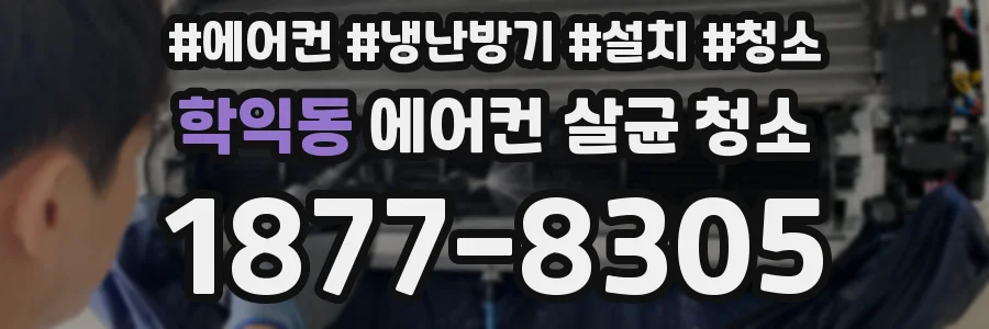 학익동 에어컨 살균 청소