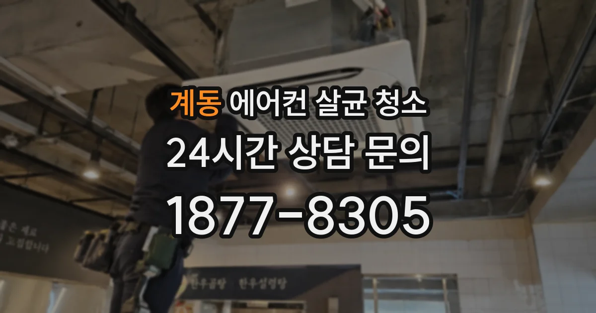 계동 에어컨 살균 청소