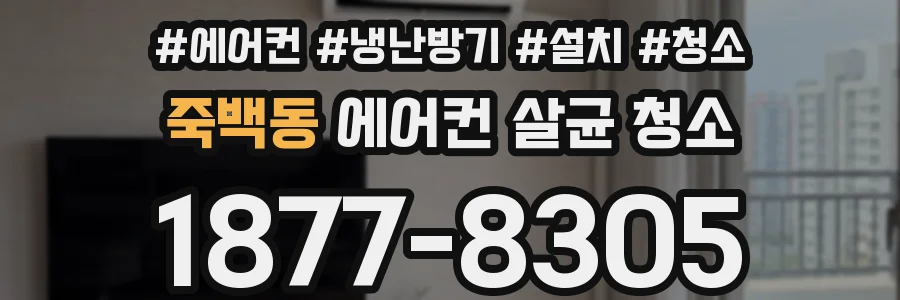 죽백동 에어컨 살균 청소