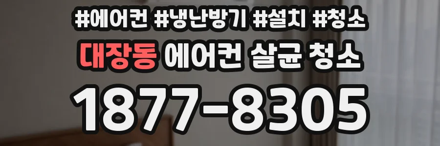 대장동 에어컨 살균 청소