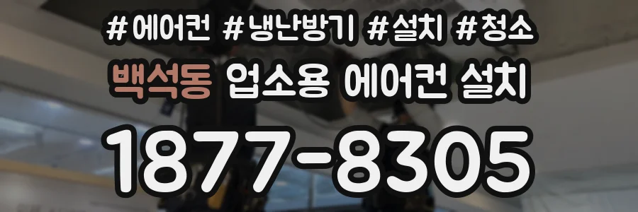백석동 업소용 에어컨 설치