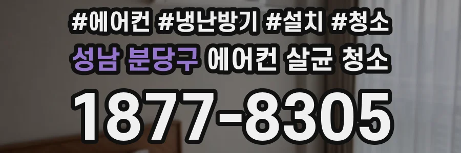 성남 분당구 에어컨 살균 청소