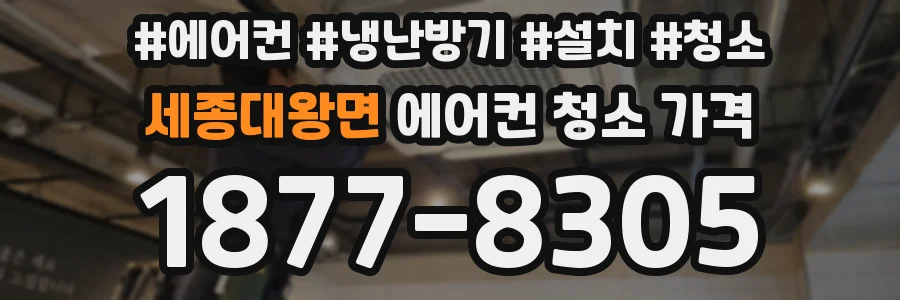 세종대왕면 에어컨 청소 가격