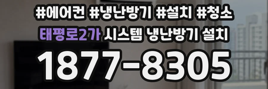 태평로2가 시스템 냉난방기 설치