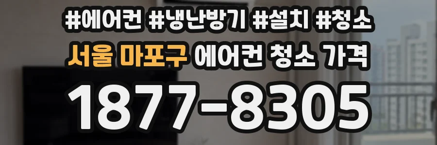 서울 마포구 에어컨 청소 가격