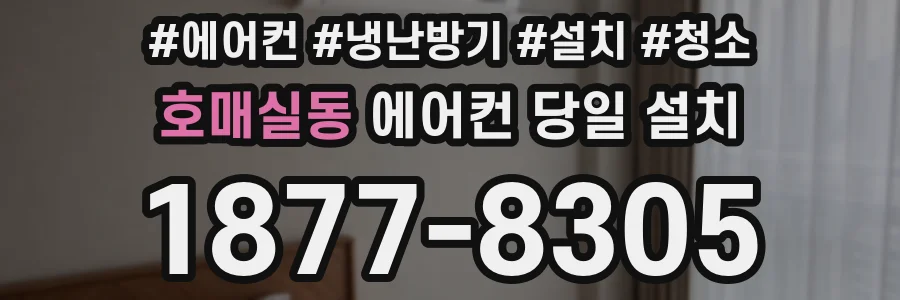 호매실동 에어컨 당일 설치
