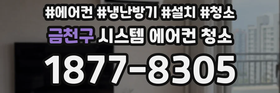 금천구 시스템 에어컨 청소