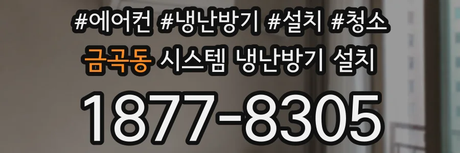 금곡동 시스템 냉난방기 설치