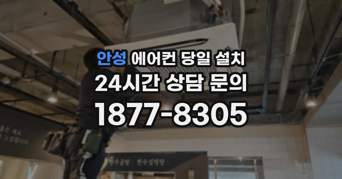 안성 에어컨 당일 설치